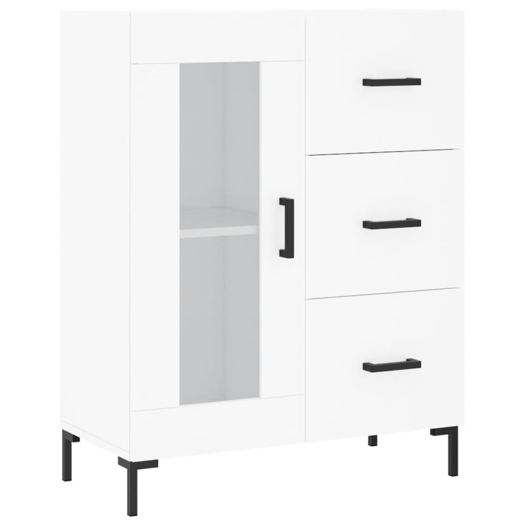 Hoge kast 69,5x34x180 cm bewerkt hout wit is nu te koop bij PeponiXL, paradijselijk wonen!