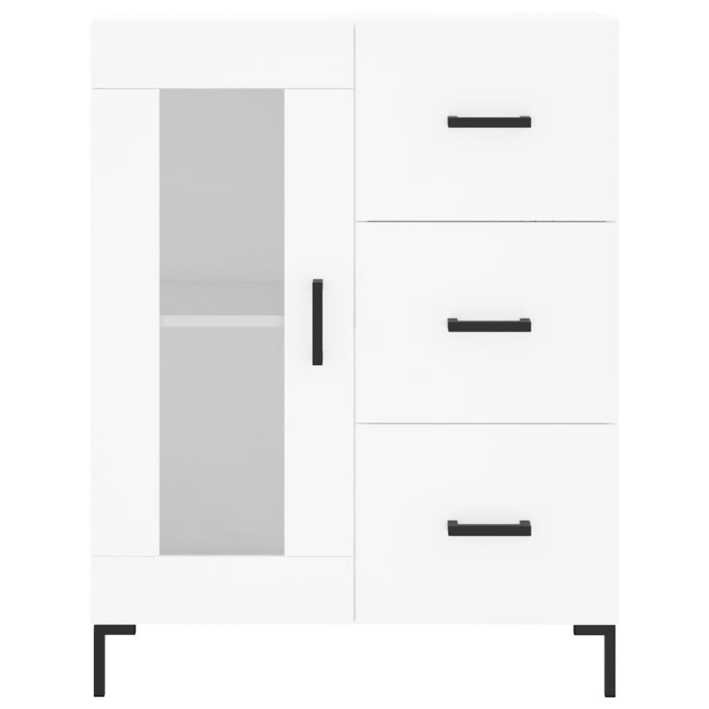 Hoge kast 69,5x34x180 cm bewerkt hout wit is nu te koop bij PeponiXL, paradijselijk wonen!