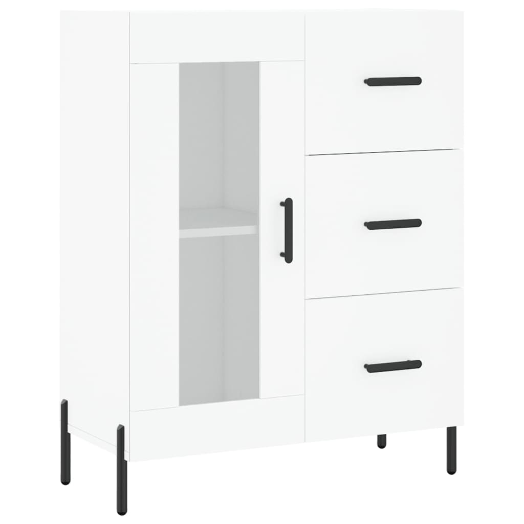 Hoge kast 69,5x34x180 cm bewerkt hout wit is nu te koop bij PeponiXL, paradijselijk wonen!
