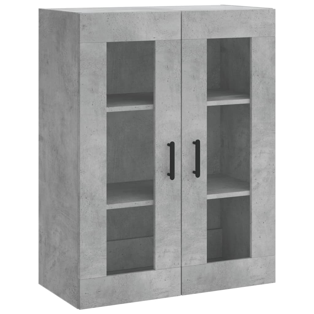 Hoge kast 69,5x34x180 cm bewerkt hout betongrijs is nu te koop bij PeponiXL, paradijselijk wonen!