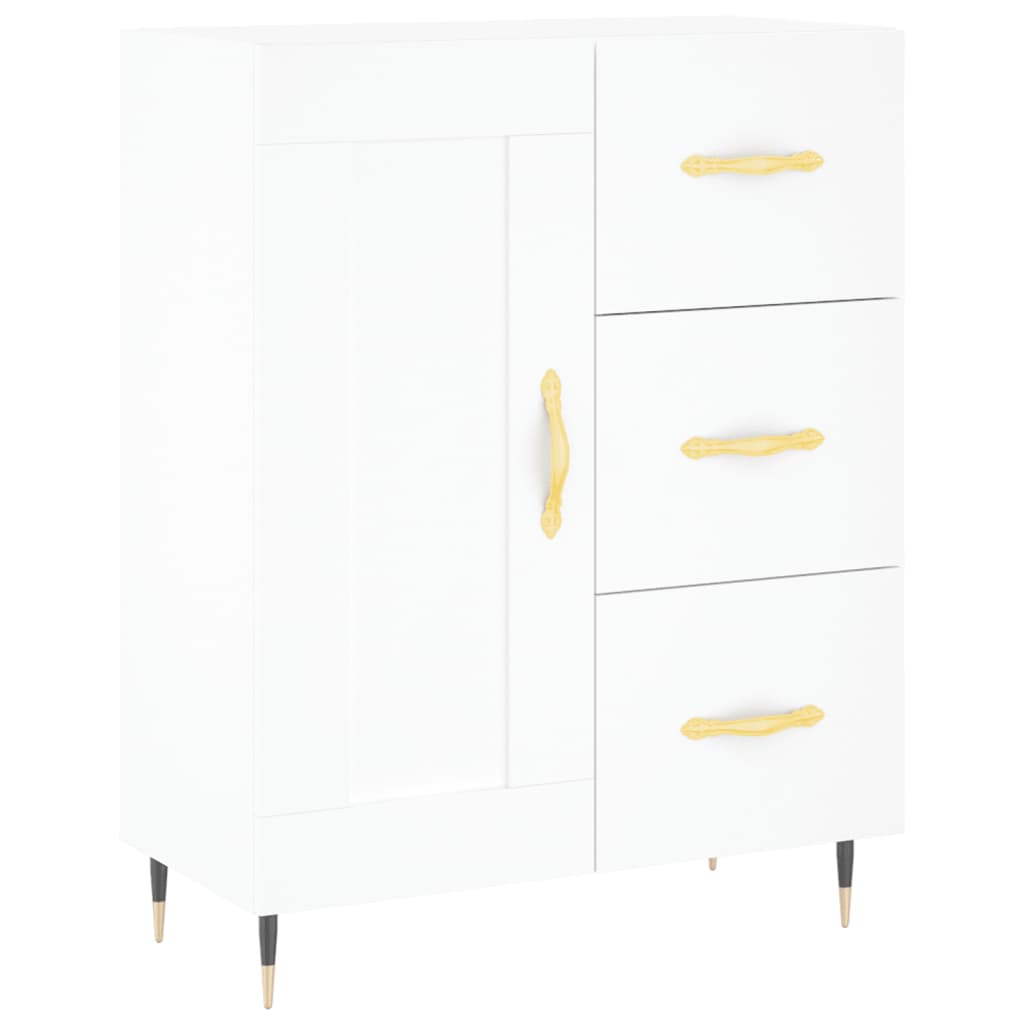 Hoge kast 69,5x34x180 cm bewerkt hout wit is nu te koop bij PeponiXL, paradijselijk wonen!