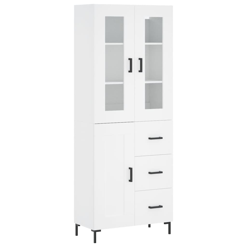 Hoge kast 69,5x34x180 cm bewerkt hout wit is nu te koop bij PeponiXL, paradijselijk wonen!