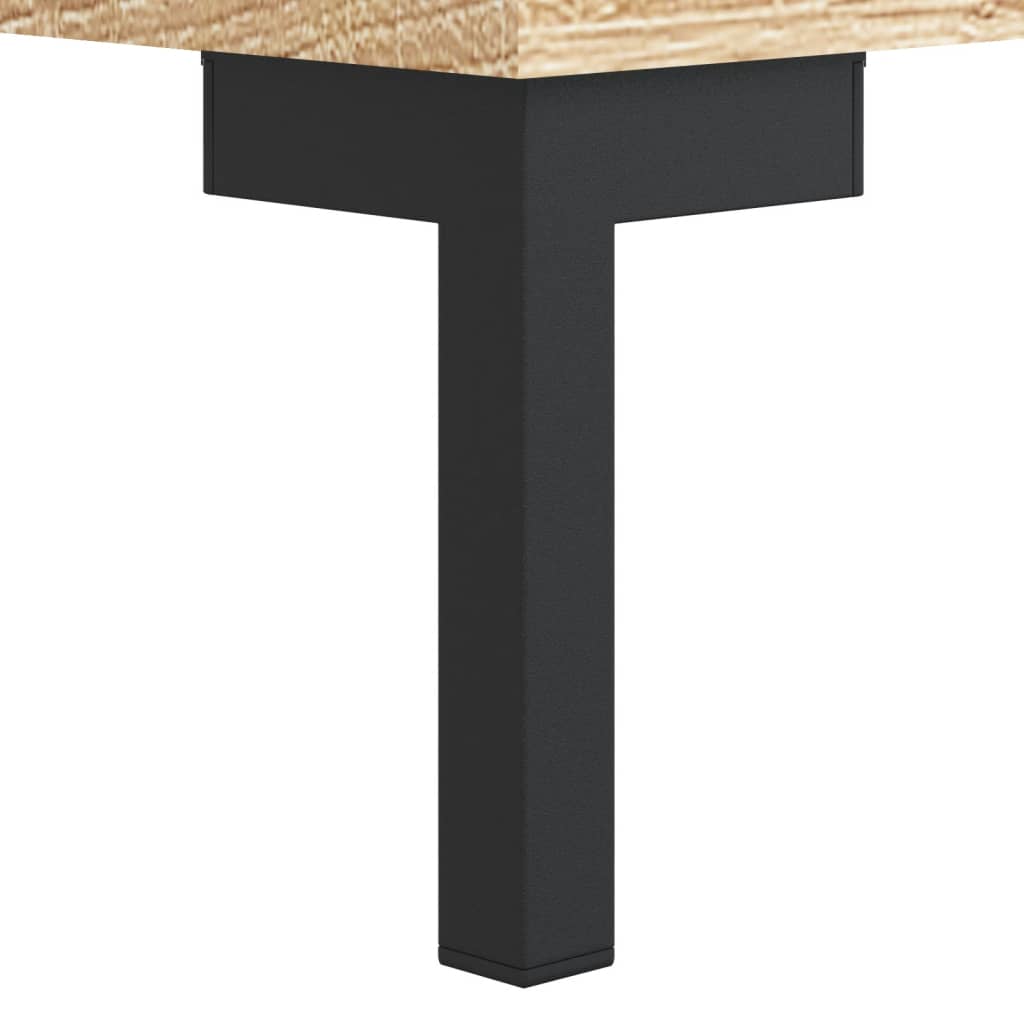 Hoge kast 69,5x34x180 cm bewerkt hout sonoma eikenkleurig is nu te koop bij PeponiXL, paradijselijk wonen!