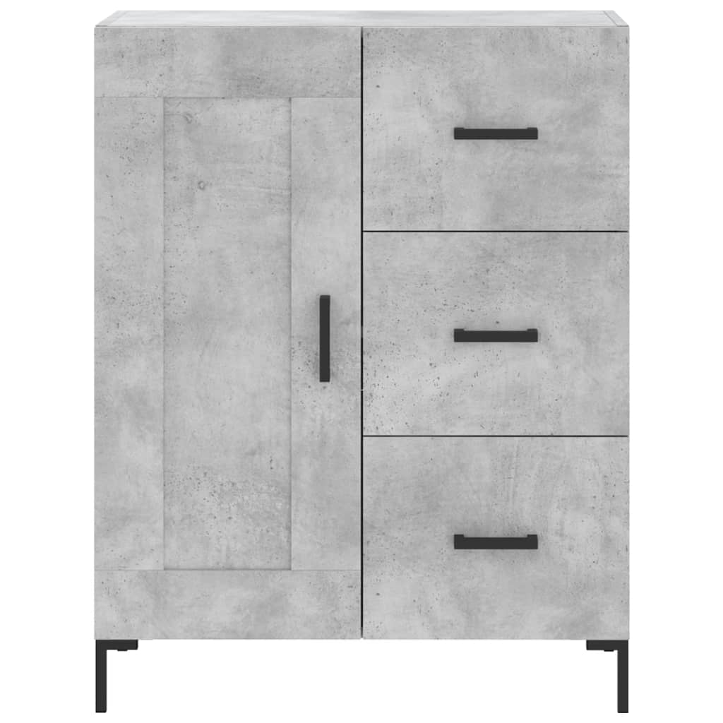 Hoge kast 69,5x34x180 cm bewerkt hout betongrijs is nu te koop bij PeponiXL, paradijselijk wonen!