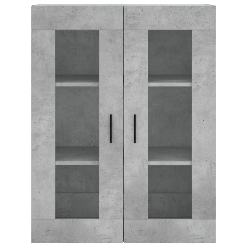 Hoge kast 69,5x34x180 cm bewerkt hout betongrijs is nu te koop bij PeponiXL, paradijselijk wonen!