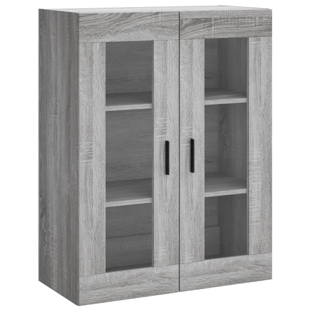 Hoge kast 69,5x34x180 cm bewerkt hout grijs sonoma eikenkleurig is nu te koop bij PeponiXL, paradijselijk wonen!