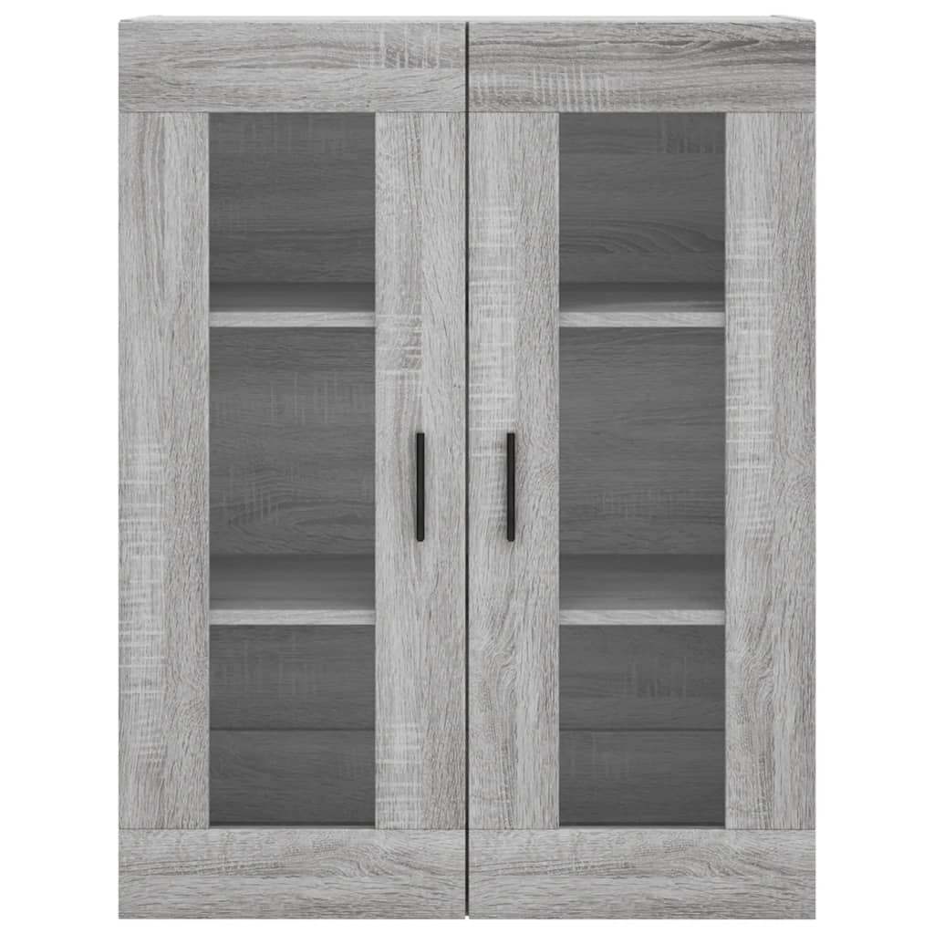 Hoge kast 69,5x34x180 cm bewerkt hout grijs sonoma eikenkleurig is nu te koop bij PeponiXL, paradijselijk wonen!