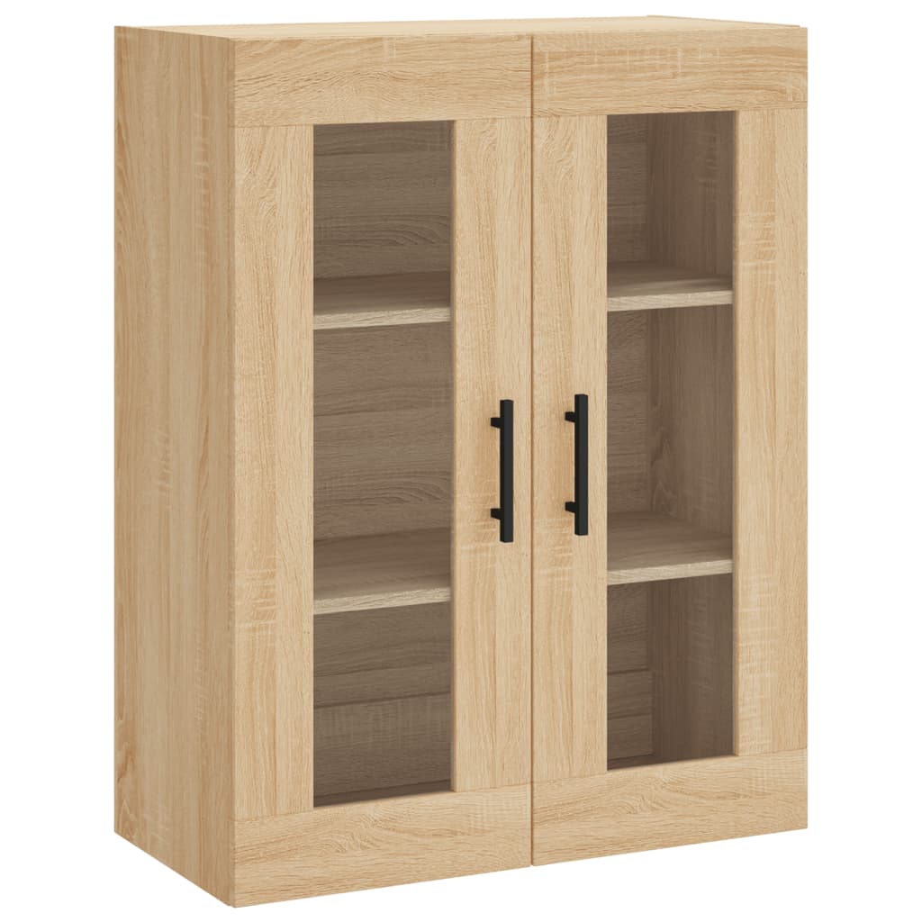 Hoge kast 69,5x34x180 cm bewerkt hout sonoma eikenkleurig is nu te koop bij PeponiXL, paradijselijk wonen!