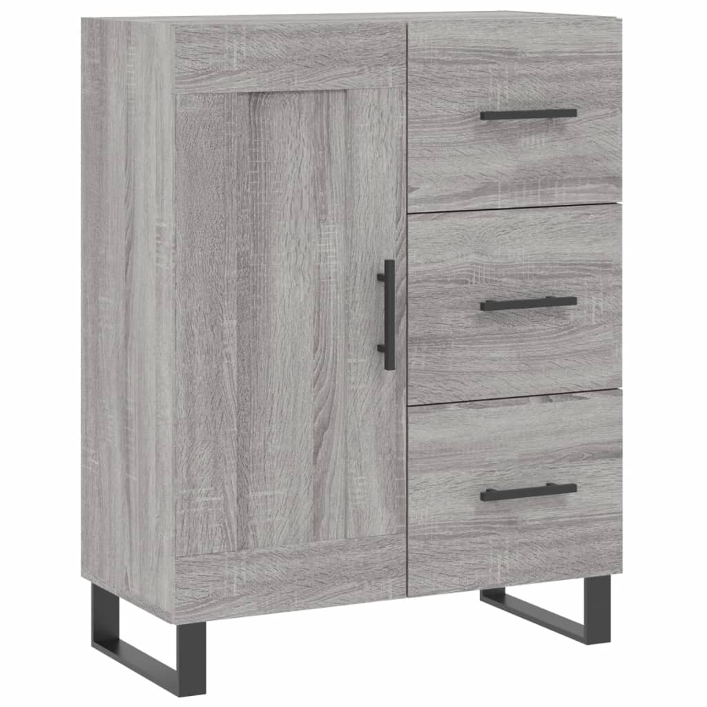 Hoge kast 69,5x34x180 cm bewerkt hout grijs sonoma eikenkleurig is nu te koop bij PeponiXL, paradijselijk wonen!