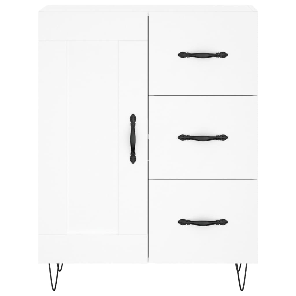Hoge kast 69,5x34x180 cm bewerkt hout wit is nu te koop bij PeponiXL, paradijselijk wonen!