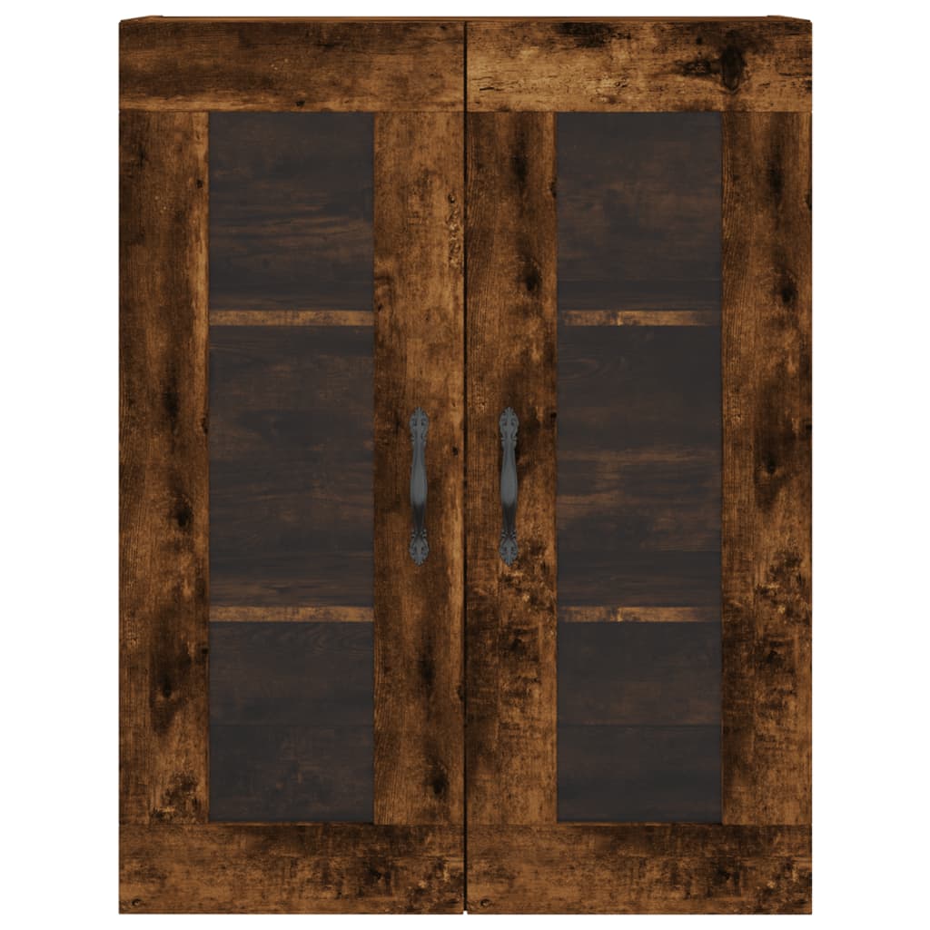 Hoge kast 69,5x34x180 cm bewerkt hout gerookt eikenkleurig is nu te koop bij PeponiXL, paradijselijk wonen!