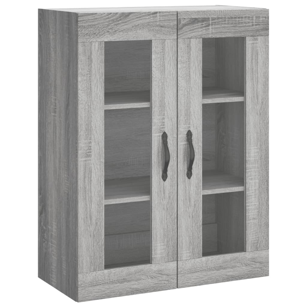 Hoge kast 69,5x34x180 cm bewerkt hout grijs sonoma eikenkleurig is nu te koop bij PeponiXL, paradijselijk wonen!