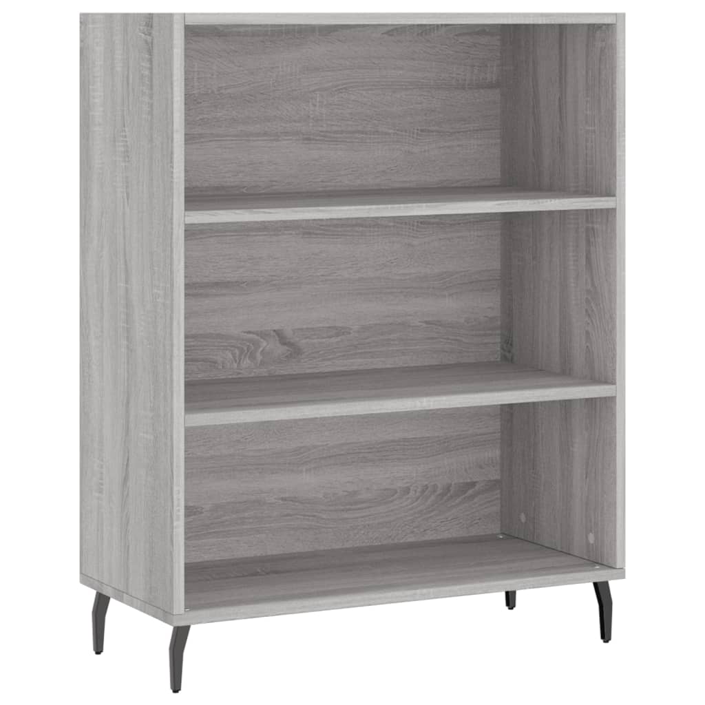 Hoge kast 69,5x34x180 cm bewerkt hout grijs sonoma eikenkleurig is nu te koop bij PeponiXL, paradijselijk wonen!