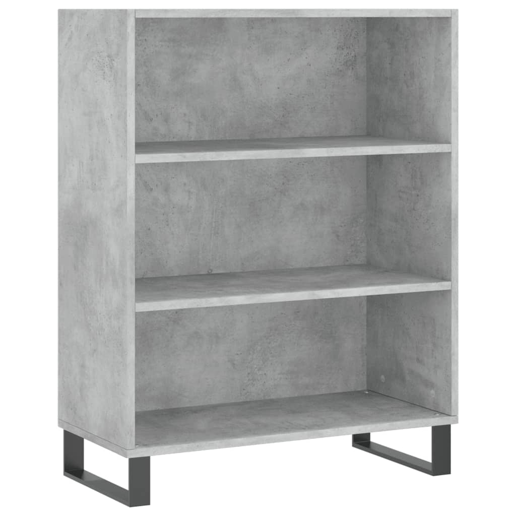 Hoge kast 69,5x34x180 cm bewerkt hout betongrijs is nu te koop bij PeponiXL, paradijselijk wonen!