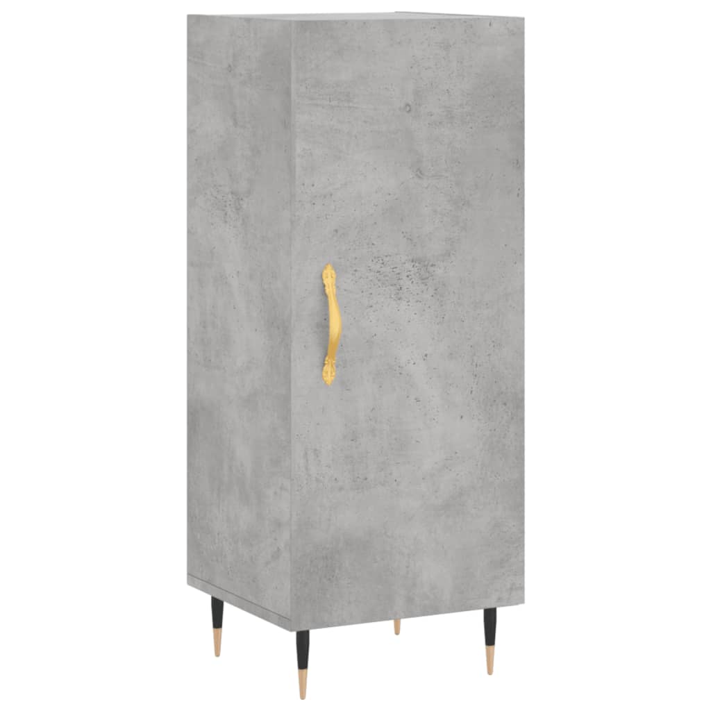 Hoge kast 34,5x34x180 cm bewerkt hout betongrijs is nu te koop bij PeponiXL, paradijselijk wonen!