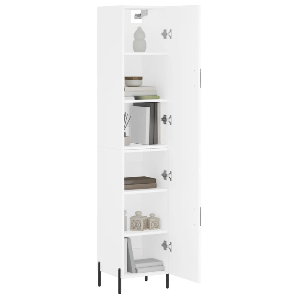 Hoge kast 34,5x34x180 cm bewerkt hout wit is nu te koop bij PeponiXL, paradijselijk wonen!