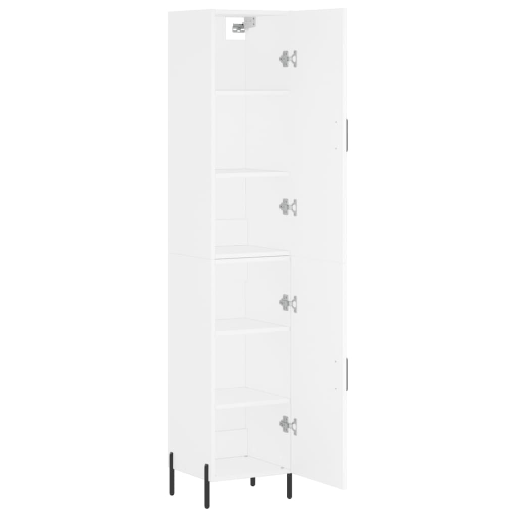 Hoge kast 34,5x34x180 cm bewerkt hout wit is nu te koop bij PeponiXL, paradijselijk wonen!