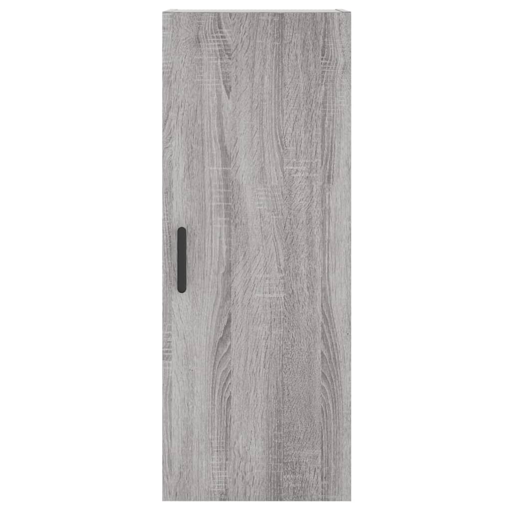 Hoge kast 34,5x34x180 cm bewerkt hout grijs sonoma eikenkleurig is nu te koop bij PeponiXL, paradijselijk wonen!