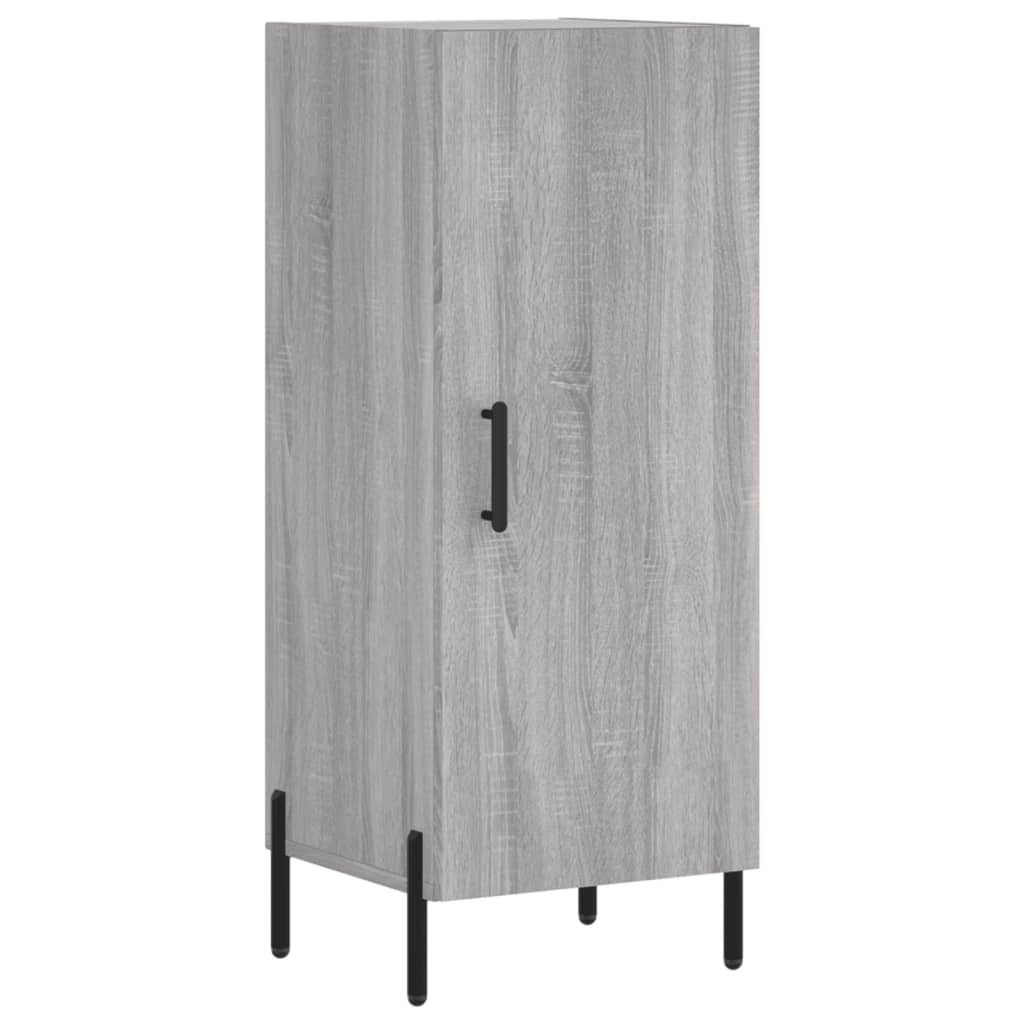 Hoge kast 34,5x34x180 cm bewerkt hout grijs sonoma eikenkleurig is nu te koop bij PeponiXL, paradijselijk wonen!
