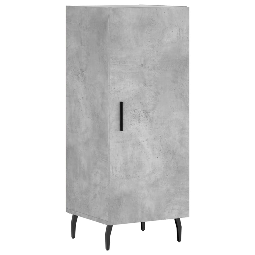 Hoge kast 34,5x34x180 cm bewerkt hout betongrijs is nu te koop bij PeponiXL, paradijselijk wonen!