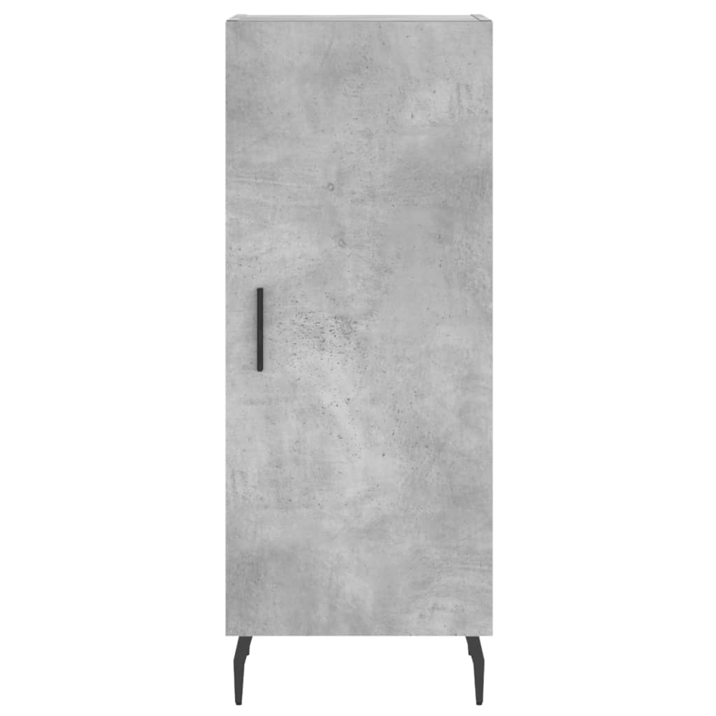 Hoge kast 34,5x34x180 cm bewerkt hout betongrijs is nu te koop bij PeponiXL, paradijselijk wonen!