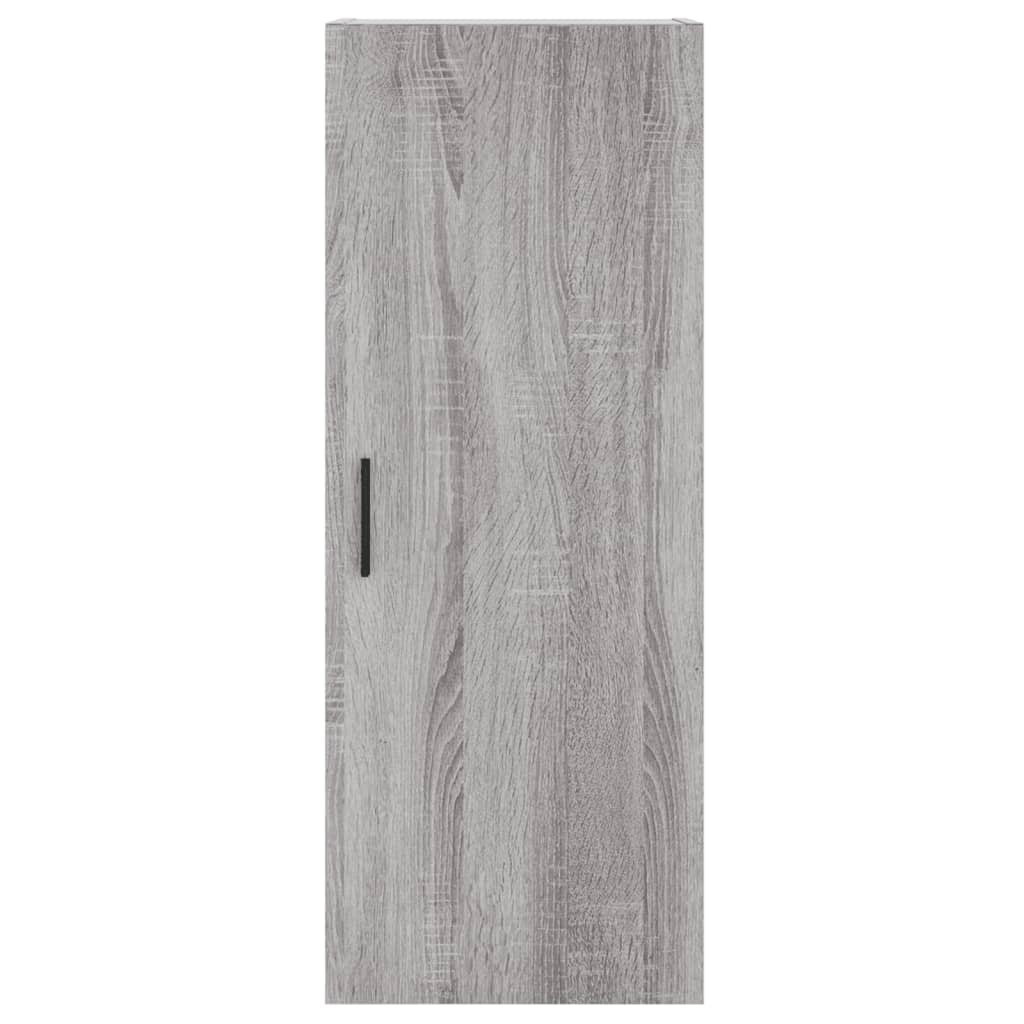 Hoge kast 34,5x34x180 cm bewerkt hout grijs sonoma eikenkleurig is nu te koop bij PeponiXL, paradijselijk wonen!
