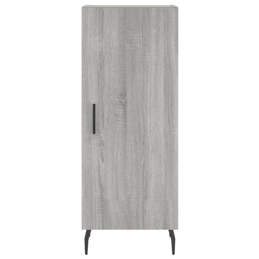 Hoge kast 34,5x34x180 cm bewerkt hout grijs sonoma eikenkleurig is nu te koop bij PeponiXL, paradijselijk wonen!