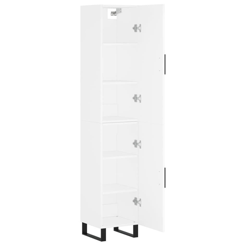 Hoge kast 34,5x34x180 cm bewerkt hout wit is nu te koop bij PeponiXL, paradijselijk wonen!