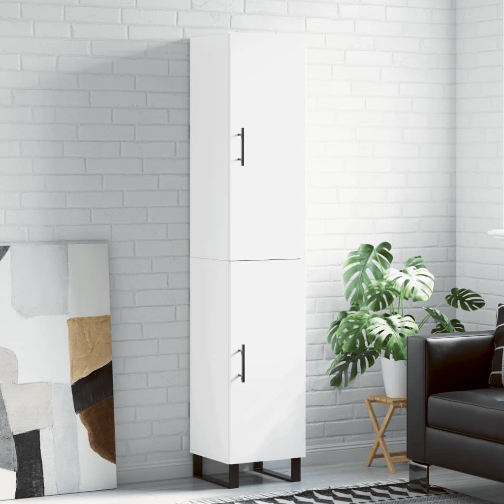 Hoge kast 34,5x34x180 cm bewerkt hout wit is nu te koop bij PeponiXL, paradijselijk wonen!