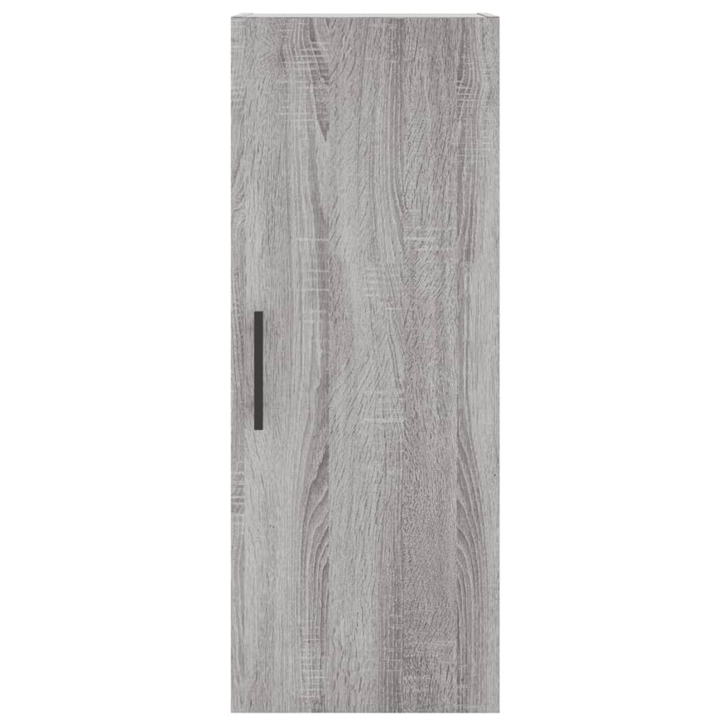 Hoge kast 34,5x34x180 cm bewerkt hout grijs sonoma eikenkleurig is nu te koop bij PeponiXL, paradijselijk wonen!