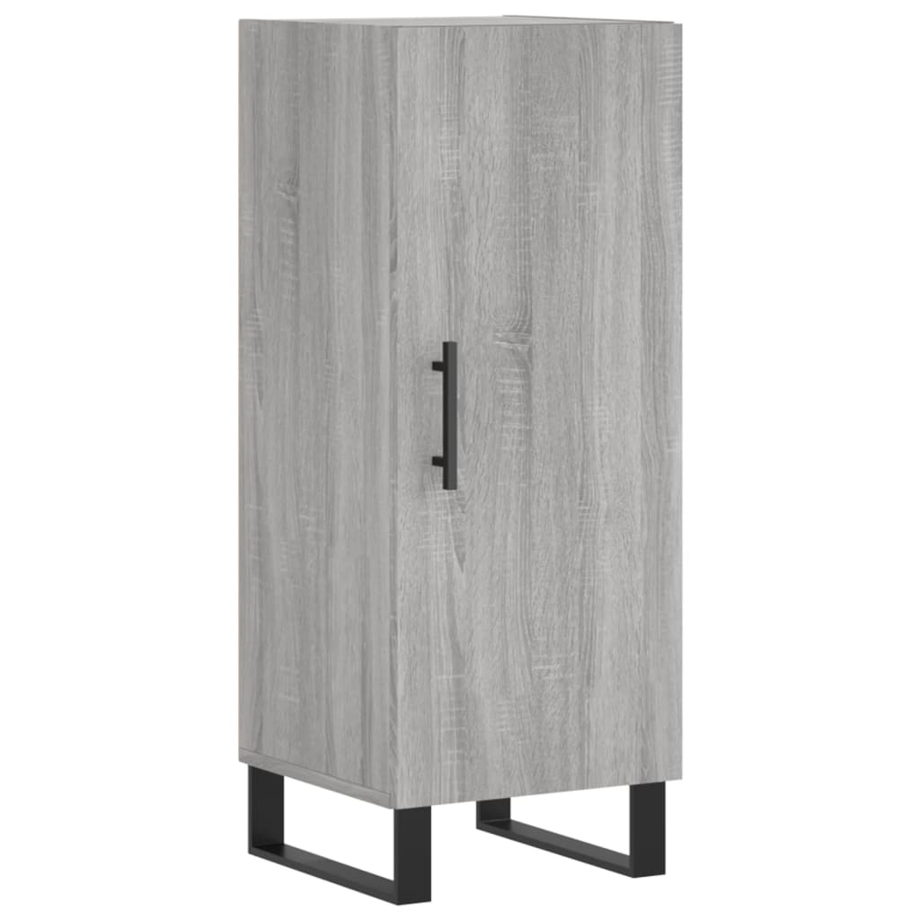 Hoge kast 34,5x34x180 cm bewerkt hout grijs sonoma eikenkleurig is nu te koop bij PeponiXL, paradijselijk wonen!