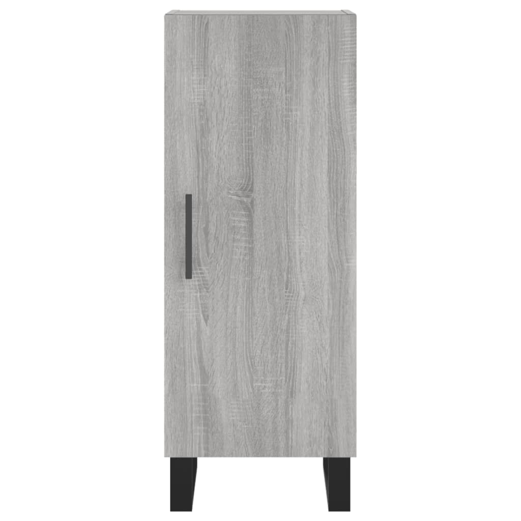 Hoge kast 34,5x34x180 cm bewerkt hout grijs sonoma eikenkleurig is nu te koop bij PeponiXL, paradijselijk wonen!