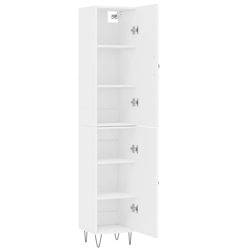 Hoge kast 34,5x34x180 cm bewerkt hout wit is nu te koop bij PeponiXL, paradijselijk wonen!
