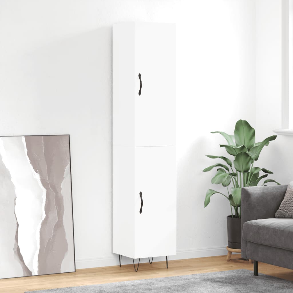 Hoge kast 34,5x34x180 cm bewerkt hout wit is nu te koop bij PeponiXL, paradijselijk wonen!