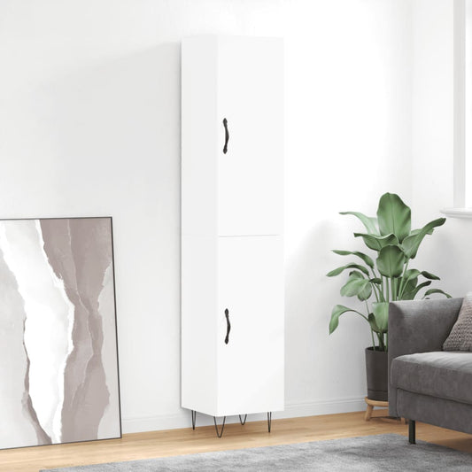Hoge kast 34,5x34x180 cm bewerkt hout wit is nu te koop bij PeponiXL, paradijselijk wonen!
