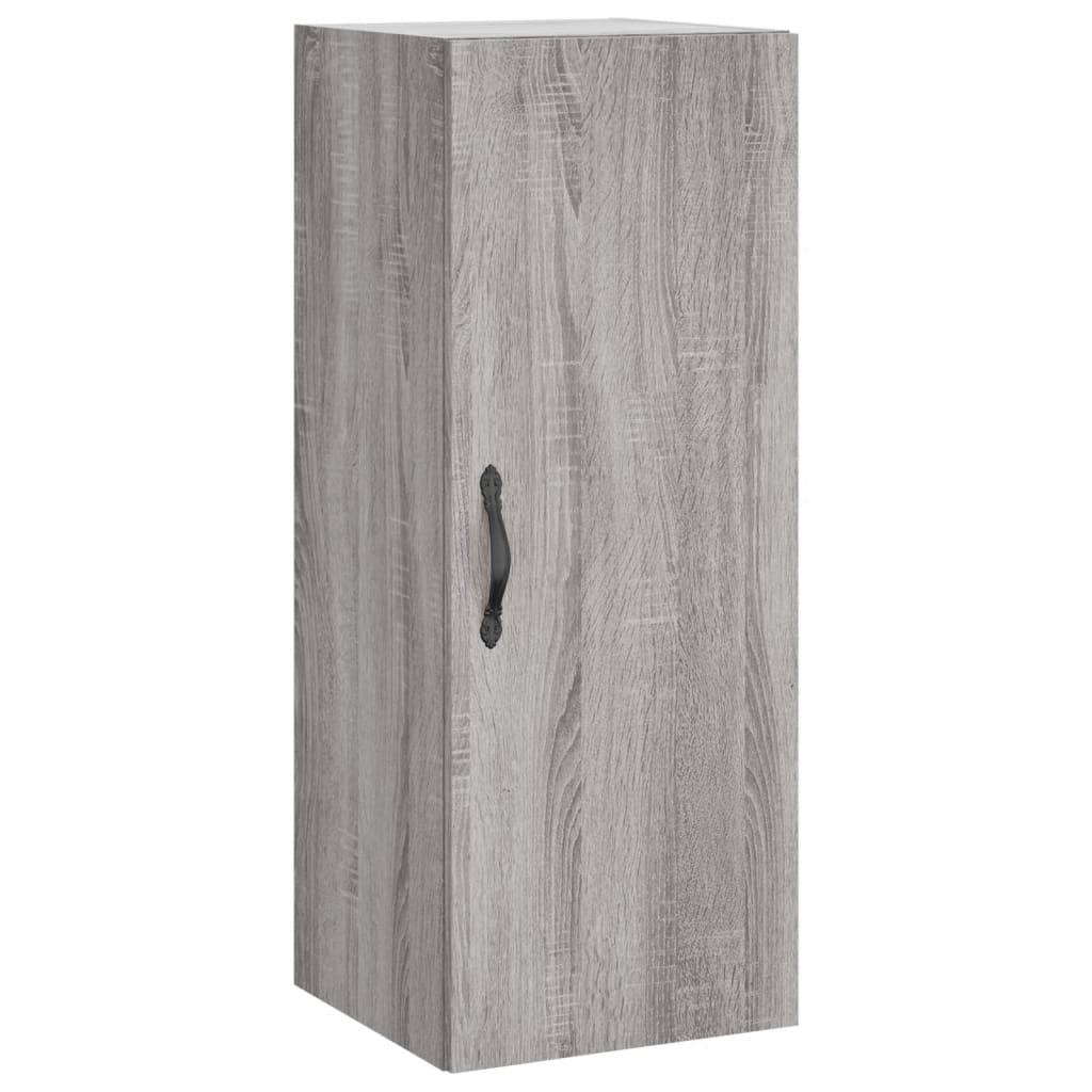 Hoge kast 34,5x34x180 cm bewerkt hout grijs sonoma eikenkleurig is nu te koop bij PeponiXL, paradijselijk wonen!