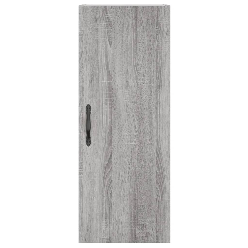 Hoge kast 34,5x34x180 cm bewerkt hout grijs sonoma eikenkleurig is nu te koop bij PeponiXL, paradijselijk wonen!