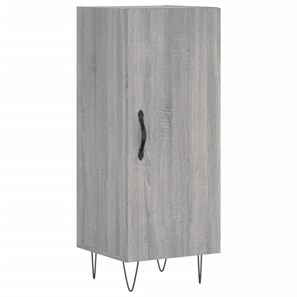 Hoge kast 34,5x34x180 cm bewerkt hout grijs sonoma eikenkleurig is nu te koop bij PeponiXL, paradijselijk wonen!