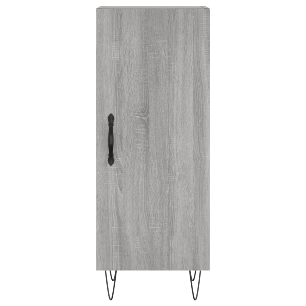 Hoge kast 34,5x34x180 cm bewerkt hout grijs sonoma eikenkleurig is nu te koop bij PeponiXL, paradijselijk wonen!