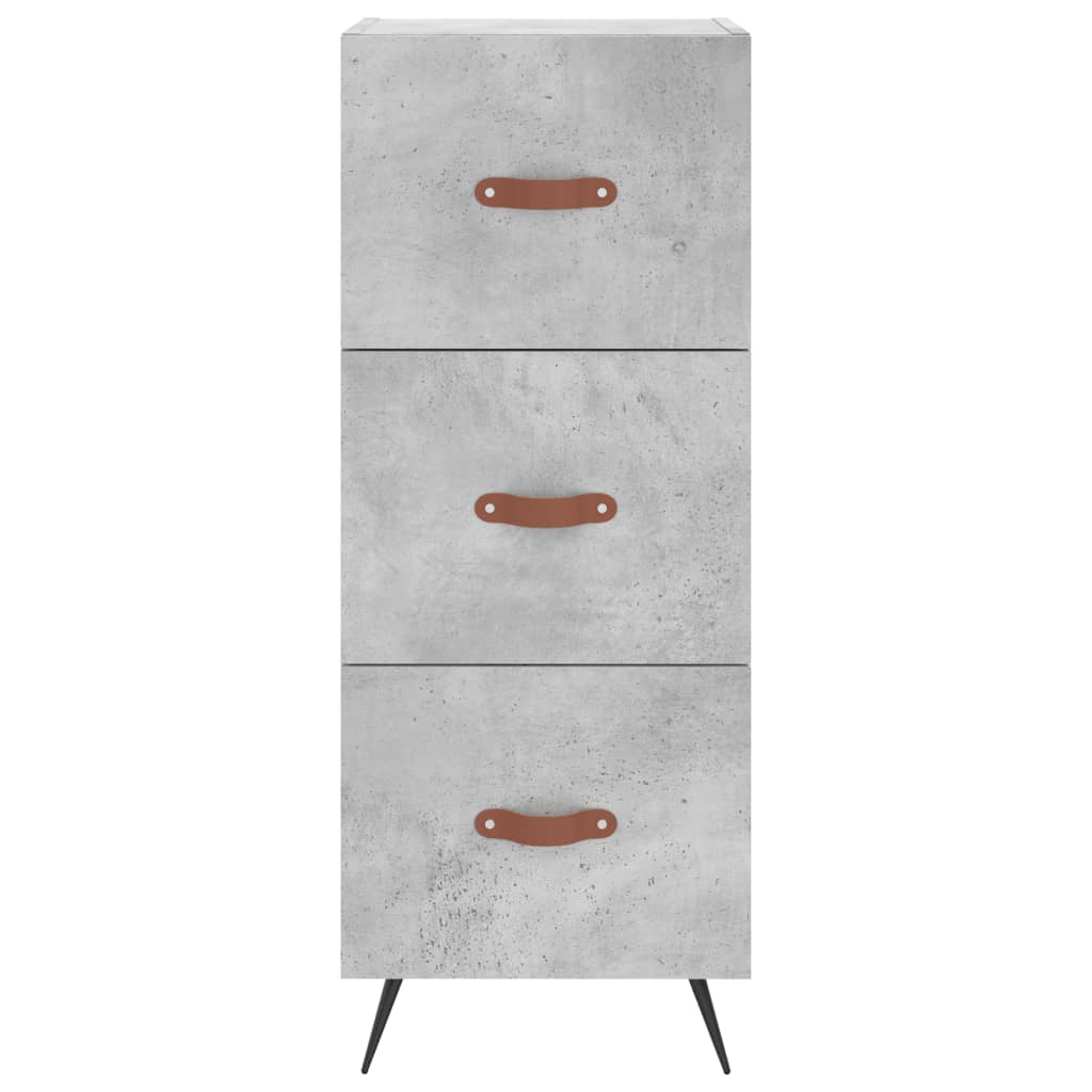 Hoge kast 34,5x34x180 cm bewerkt hout betongrijs is nu te koop bij PeponiXL, paradijselijk wonen!