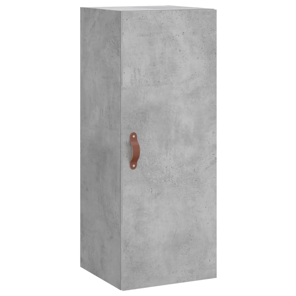 Hoge kast 34,5x34x180 cm bewerkt hout betongrijs is nu te koop bij PeponiXL, paradijselijk wonen!
