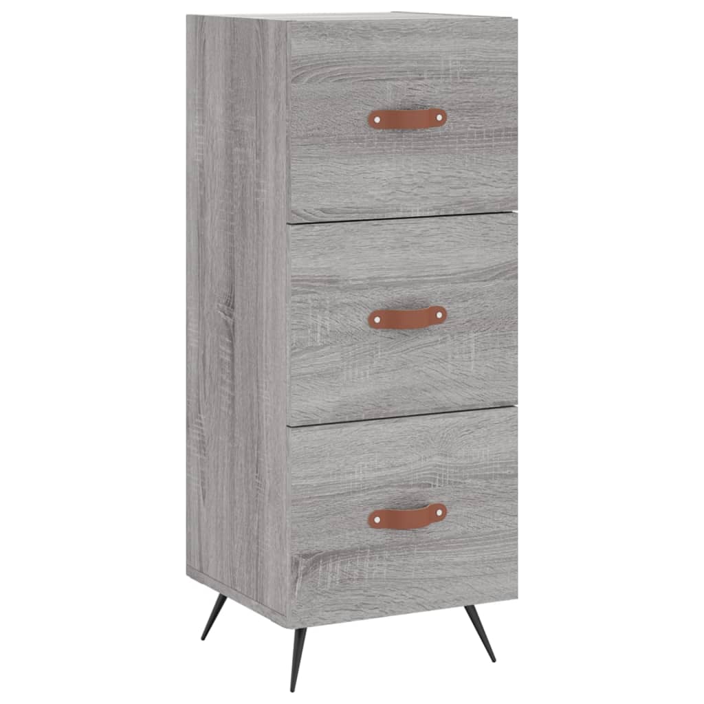 Hoge kast 34,5x34x180 cm bewerkt hout grijs sonoma eikenkleurig is nu te koop bij PeponiXL, paradijselijk wonen!