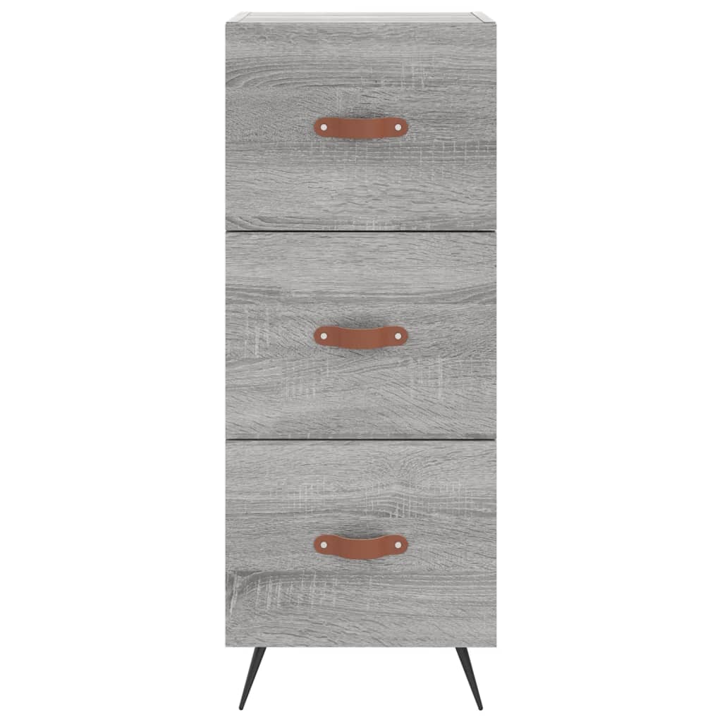 Hoge kast 34,5x34x180 cm bewerkt hout grijs sonoma eikenkleurig is nu te koop bij PeponiXL, paradijselijk wonen!