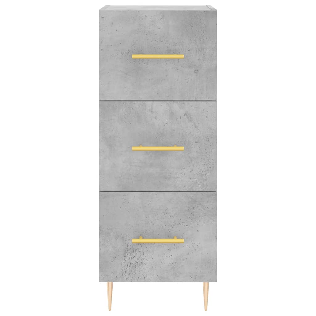 Hoge kast 34,5x34x180 cm bewerkt hout betongrijs is nu te koop bij PeponiXL, paradijselijk wonen!
