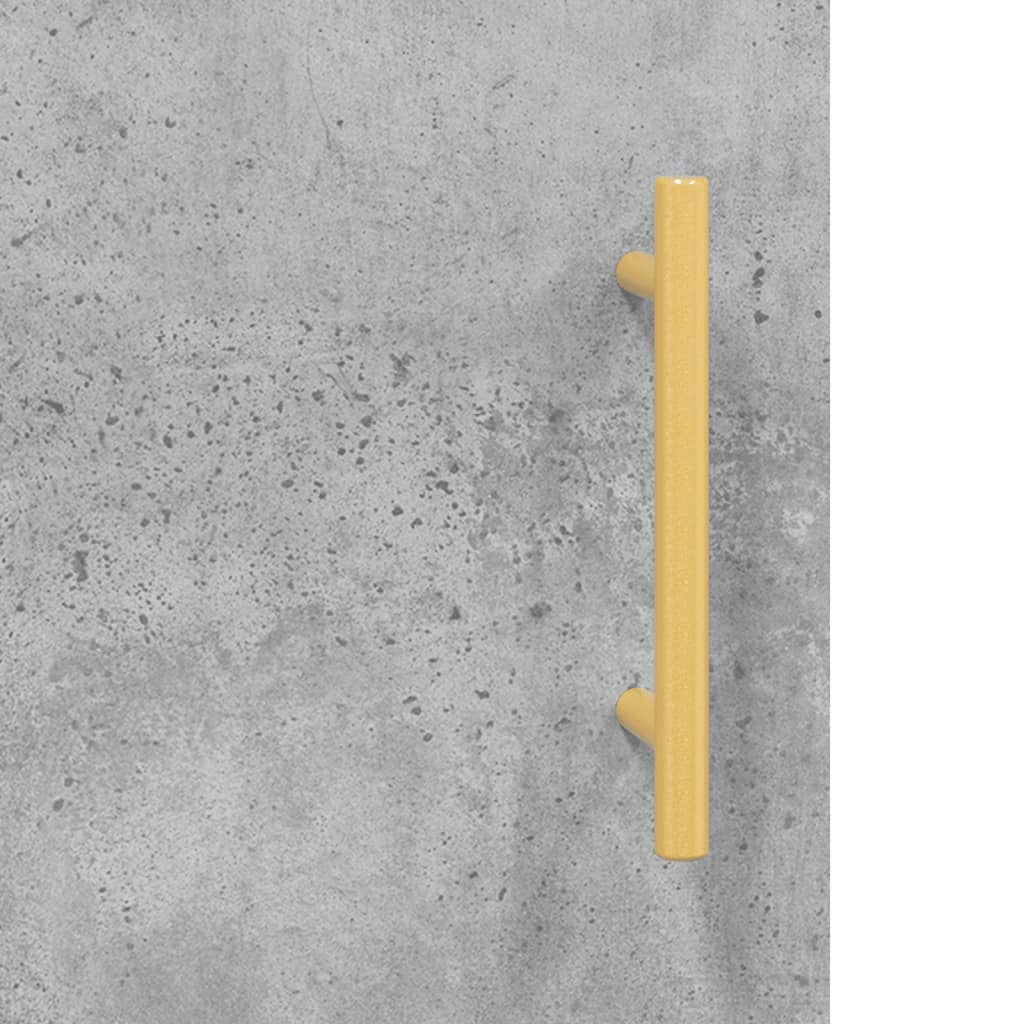Hoge kast 34,5x34x180 cm bewerkt hout betongrijs is nu te koop bij PeponiXL, paradijselijk wonen!