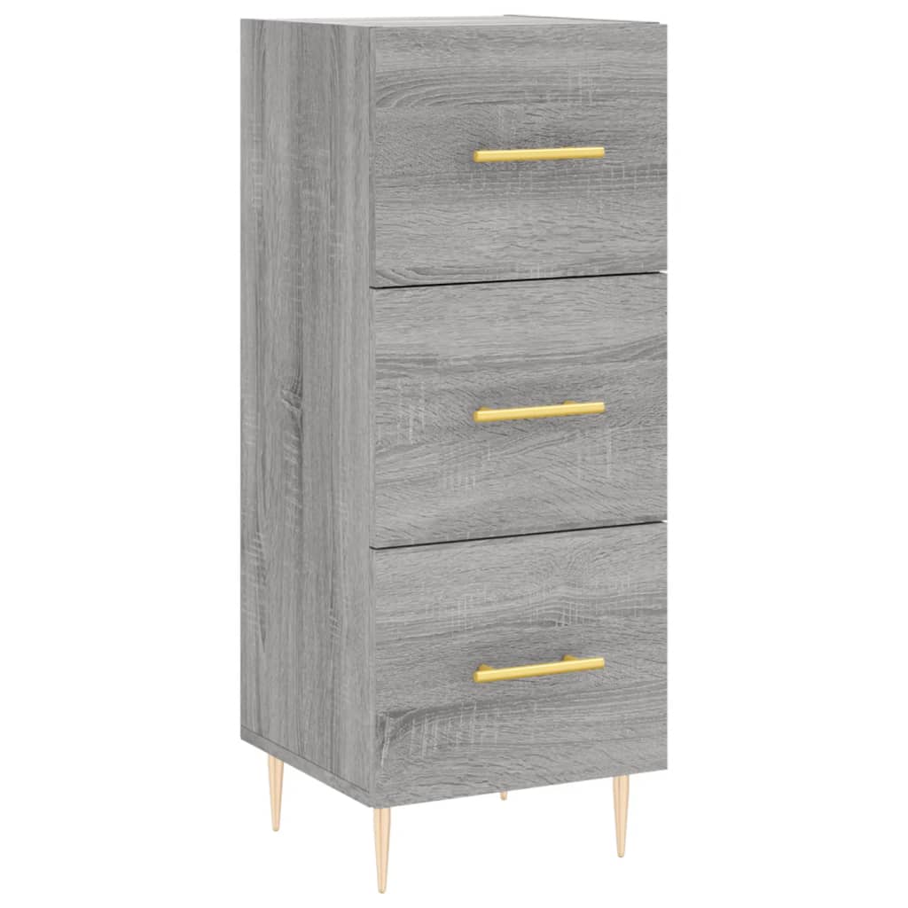 Hoge kast 34,5x34x180 cm bewerkt hout grijs sonoma eikenkleurig is nu te koop bij PeponiXL, paradijselijk wonen!