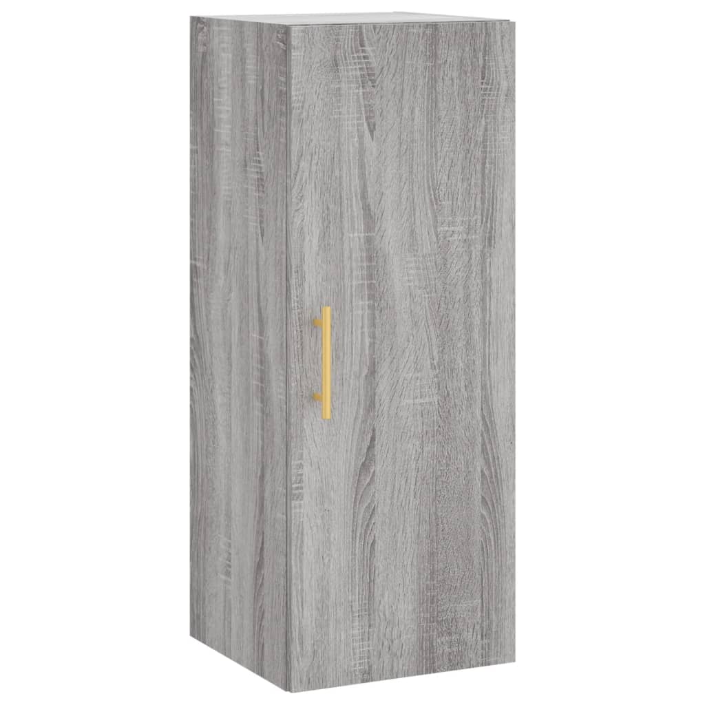 Hoge kast 34,5x34x180 cm bewerkt hout grijs sonoma eikenkleurig is nu te koop bij PeponiXL, paradijselijk wonen!
