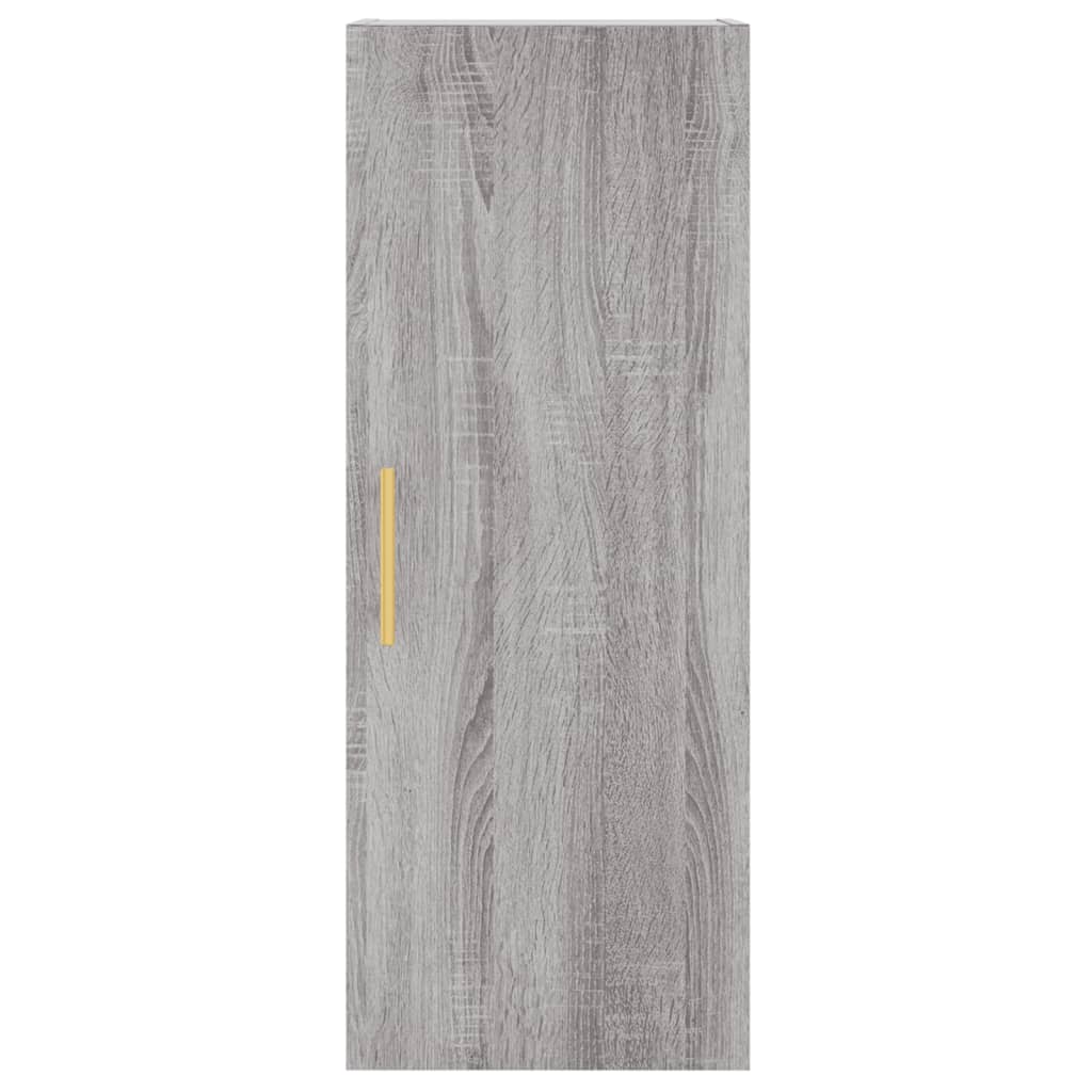 Hoge kast 34,5x34x180 cm bewerkt hout grijs sonoma eikenkleurig is nu te koop bij PeponiXL, paradijselijk wonen!