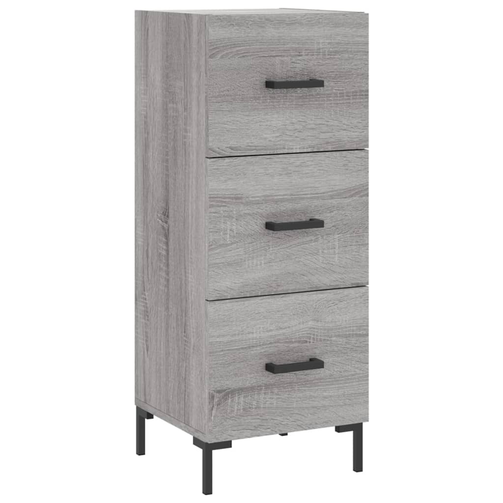 Hoge kast 34,5x34x180 cm bewerkt hout grijs sonoma eikenkleurig is nu te koop bij PeponiXL, paradijselijk wonen!