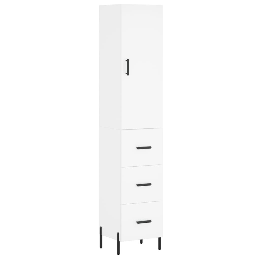 Hoge kast 34,5x34x180 cm bewerkt hout wit is nu te koop bij PeponiXL, paradijselijk wonen!